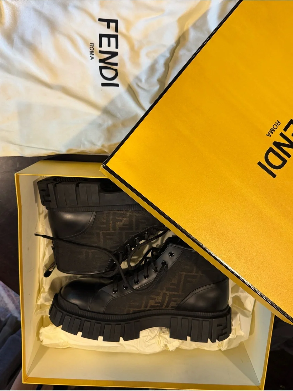 Men’s Fendi Force Biker Boot size 12